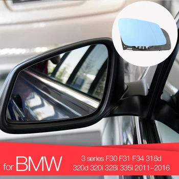 Левое/Правое Зеркало заднего Вида для BMW 3 Серии F30 F31 F34 318d 320d 320i 328i 335i 2011-2016 Синее/Белое Боковое Зеркало Заднего Вида Автомобиля
