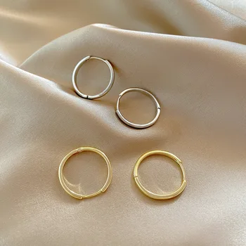 Маленькие серьги-кольца, модные металлические серьги в стиле ретро, украшения для ушей
