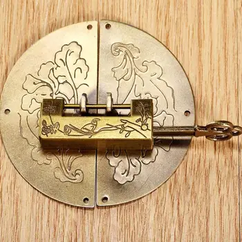 Мини цинковый сплав Китайский винтажный замок из античной бронзы с ключом Ретро кодовый замок с паролем Замок для шкатулки для ювелирных изделий