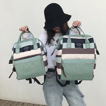 Модный холщовый рюкзак для ноутбука с кольцом, школьный ранец, женская школьная мода, дорожные сумки для девочек-подростков, Mochila Feminina Escolar Bagpack