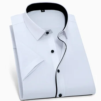 Мужская рабочая одежда Офисные рубашки Мужские классические вечерние рубашки с коротким рукавом Летние Деловые повседневные Плюс размер Бесплатная доставка