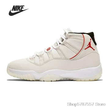Мужские баскетбольные кроссовки Nike Air Jordan 11 Platinum Tint, женские спортивные ботинки унисекс, уличные кроссовки по щиколотку, 378037-016