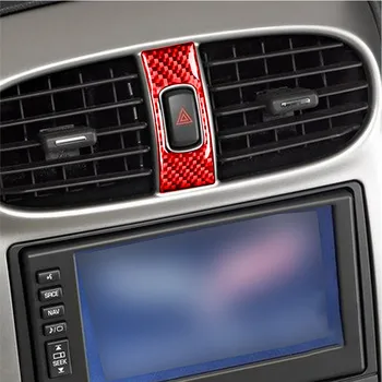 Наклейка из углеродного волокна, кнопка аварийного освещения, отделка крышки, Аксессуары для интерьера автомобиля для Chevrolet Corvette C6 2005 2006 2007