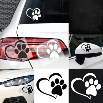 Наклейки на автомобиль Love foot в форме сердечек, милые креативные наклейки на автомобиль, покрывающие царапины, наклейки на двери кузова