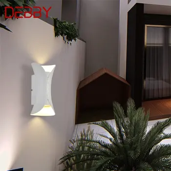 Настенное бра DEBBY Patio, белые наружные настенные светильники, водонепроницаемый IP65, креативный новый дизайн для дома, веранды, балкона, виллы во внутреннем дворе