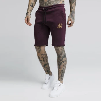 Новые летние мужские короткие спортивные штаны из шелка Sik slim fit, модные джоггеры для бодибилдинга, спортивные штаны, мужские шорты для фитнеса, спортивная одежда