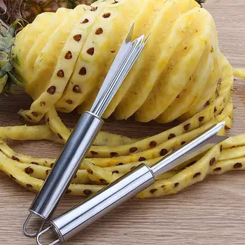 Нож для ананаса из нержавеющей стали, нескользящая овощечистка для ананаса, легкая чистка, лопатка для ананаса, Инструменты для фруктов, кухонные инструменты