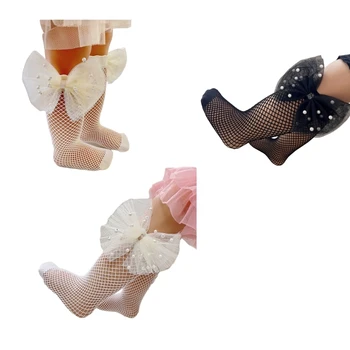 Носки для девочек, милые дышащие носки из тонкой сетки, носки принцессы для 1-13 лет-69HE