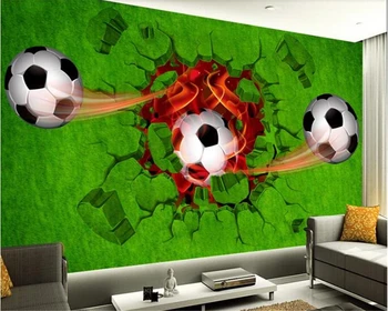 Обои beibehang 3D футбольные фотообои обои для детской комнаты украшение дома фон обои настенный рулон behang