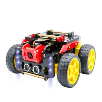 обучение робототехнике с 4wd на четырехколесном автомобиле Raspberry Pi Отслеживание объезда препятствий роботом с изображением в режиме реального времени