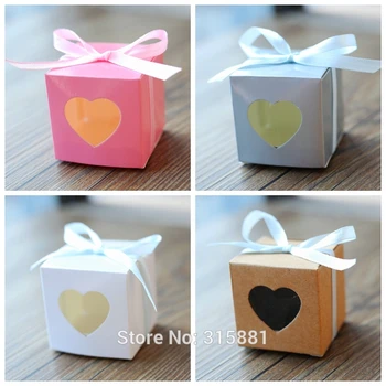 Окно в виде сердца, свадебная коробка конфет, Бумажная коробка, коробка конфет, сумка для свадебных подарков, коробка для вечеринок 20 шт./лот