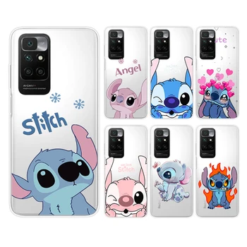 Пара Disney Stitch Lilo Для Xiaomi Redmi 12 12C 11 A1 Plus 10 10X 9T 9C 8 7 4G 5G Силиконовый Прозрачный Мягкий Чехол Для Телефона