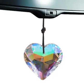 Подвесные кристаллы в форме сердца Призма Для Украшения окон Детали для Люстры DIY Аксессуары для домашнего Свадебного декора