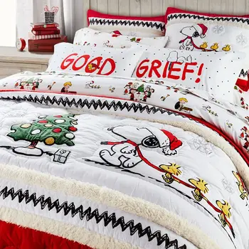 Рождественский Американский ins wind детская комната, лоскутное одеяло ручной работы из чистого хлопка, весенне-осенний пододеяльник с вышивкой