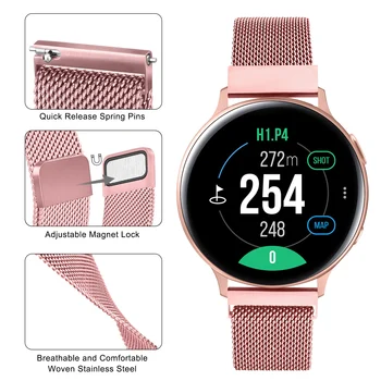 Сетчатый Ремешок Для Часов 18 22 20 ММ Металлический Ремешок Для Samsung Galaxy Watch 5 4 5 Pro Classic Active 2 Магнитный Браслет Huawei GT 2 Band