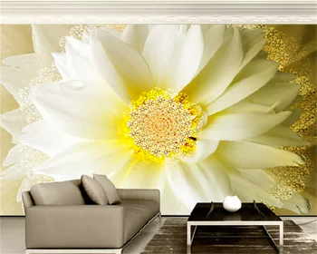 Современная минималистичная мода ювелирные изделия фантазийный цветок роскошная гостиная телевизор диван фон украшение стен живопись настенные обои