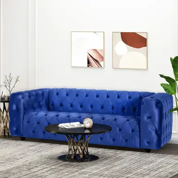 Современный бархатный 3-местный диван с хохолком, мебель для дома, Диваны для гостиной，