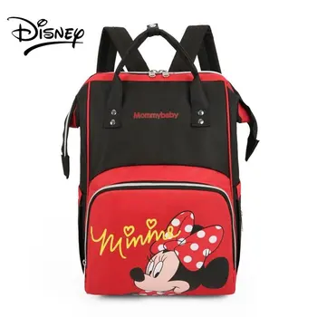 Сумка для подгузников Disney для мамы, милый женский рюкзак, многофункциональная изоляционная прочная дорожная сумка большой емкости, бесплатная доставка