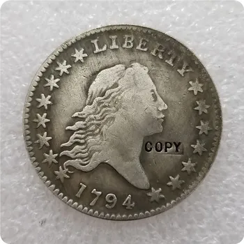 США 1794,1795 Распущенные волосы КОПИЯ монеты в полдоллара памятные монеты-реплики монет, медали, монеты для коллекционирования