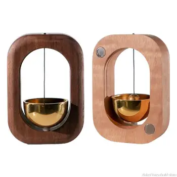 Тип всасывающей двери колокольчик для напоминания о двери из массива дерева Магнитный деревянный дверной звонок для холодильника качественный подарок 21wholesales