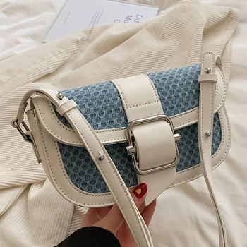 Трендовые Маленькие сумки через плечо с панелями для женщин, высококачественная сумка через плечо из искусственной кожи, женская сумка 2023, Летний Дизайнерский бренд