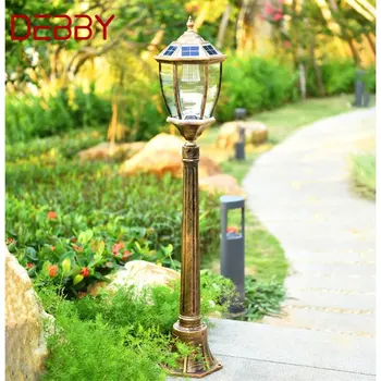 Уличные газонные фонари DEBBY Retro, солнечная садовая лампа, светодиодная водонепроницаемая домашняя декорация для дорожки во дворе
