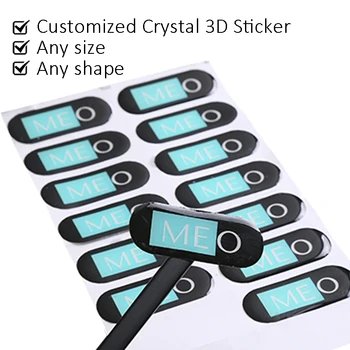 Услуга печати 3D-гелевых наклеек с логотипом на эпоксидном куполе на заказ, прозрачная наклейка с клейким кристаллом 3D crystal