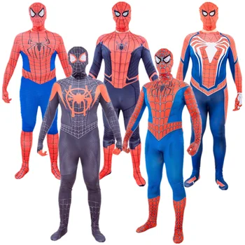 Хэллоуин для взрослых, Возвращение домой Человека-паука, костюм Питера Паркера, косплей супергероя, костюм Зентаи, Костюм для мальчика, боди для мальчика, праздничный комбинезон