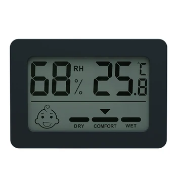 Цифровой комнатный термометр-гигрометр, домашний датчик температуры и влажности, монитор с индикатором комфорта, подставка для переключения ℃ /℉