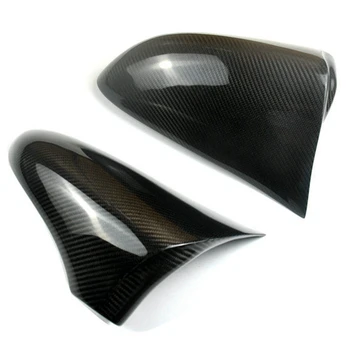 Чехлы для зеркал заднего вида из углеродного волокна в стиле рога, глянцевое черное крыло для Lexus Is GS ES RC RCF Правый руль