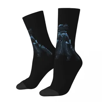 Чехол и скин Pixel Soul Bloodborne для чулок S Dark Souls, симпатичные компрессионные носки с юмористическим рисунком контрастного цвета, лучшая покупка.