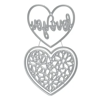 Шаблон для резки в форме сердца Трафареты для наслоения своими руками, раскрашивание альбомов для вырезок, Тиснение альбома, декоративный шаблон в форме сердца
