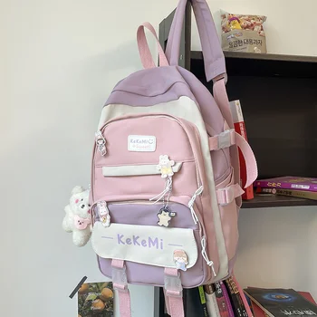Школьная сумка для девочек младших классов средней школы, милый цветной легкий рюкзак для учеников младших классов средней школы, новый рюкзак для 3-6 классов.