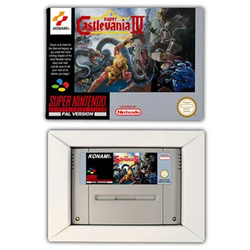Экшн-игра для Super Castlevania IV с 4-игровым картриджем и коробкой для 16-битной консоли SNES EUR PAL