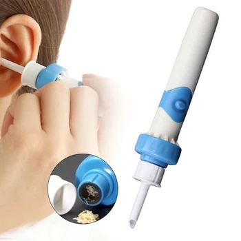 Электрическая беспроводная безопасная вибрация, Безболезненный Вакуумный очиститель для удаления ушной серы, спиральное устройство для чистки ушей, Восковая ушная паста, 1 комплект
