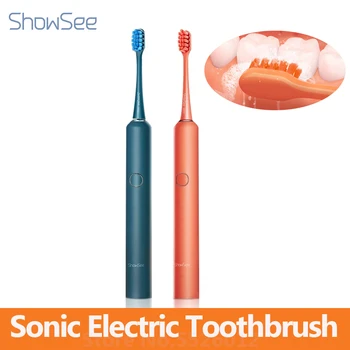 Электрическая зубная щетка ShowSee Sonic D2 IPX7 Водонепроницаемая 5 моделей отбеливающих зубов Ультразвуковая зубная щетка с зарядной базой
