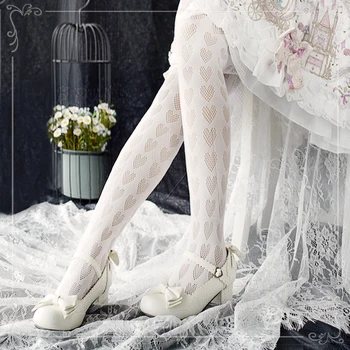 Японская Милая сладкая девушка Лолита Lolita Love полые колготки с низом, носки-платья с мягкой сестрой